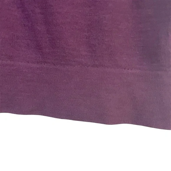 Athleta Plum Purple Cap Short Sleeve Longer Length Organic Cotton T-shirt, Sz XL - Picture 3 of 5